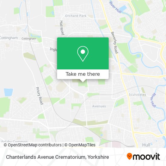Chanterlands Avenue Crematorium map