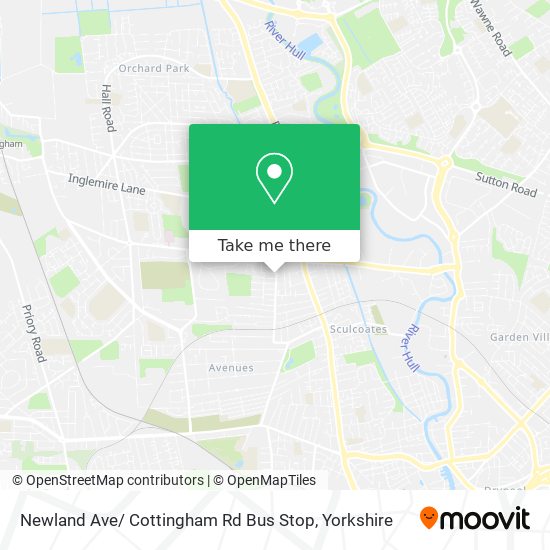 Newland Ave/ Cottingham Rd Bus Stop map