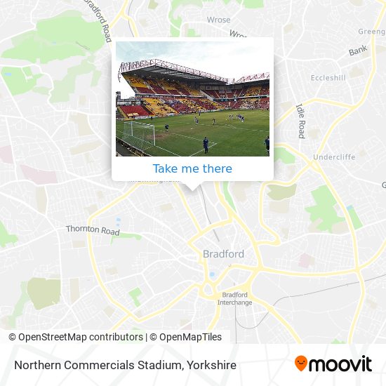 Northern Commercials Stadium map