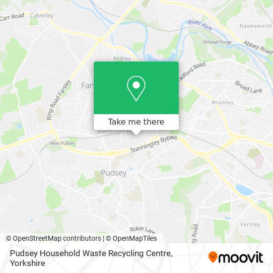 Pudsey Household Waste Recycling Centre map