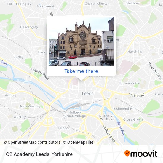 O2 Academy Leeds map