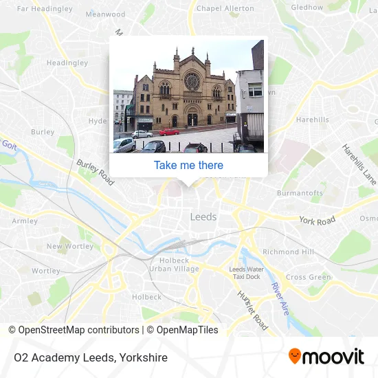 O2 Academy Leeds map