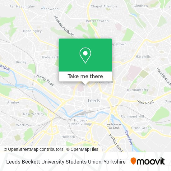 Leeds Beckett University Students Union map