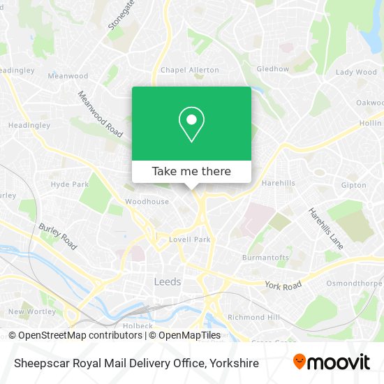 Sheepscar Royal Mail Delivery Office map