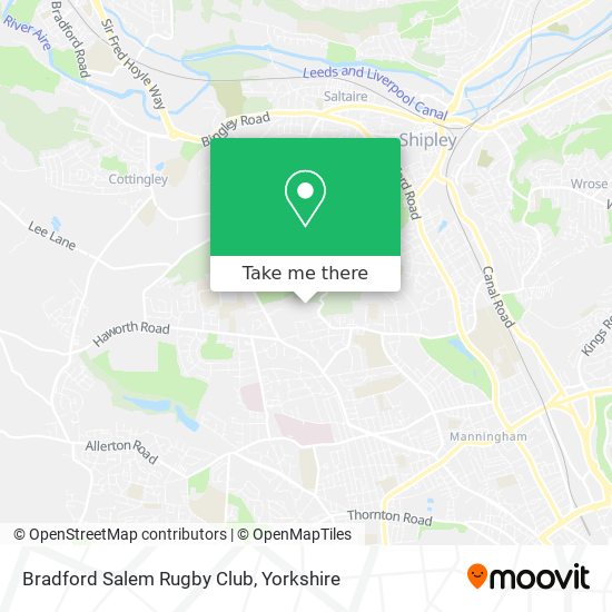 Bradford Salem Rugby Club map