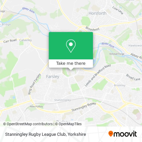 Stanningley Rugby League Club map