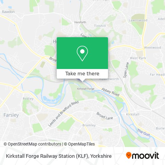 Kirkstall Forge Railway Station (KLF) map