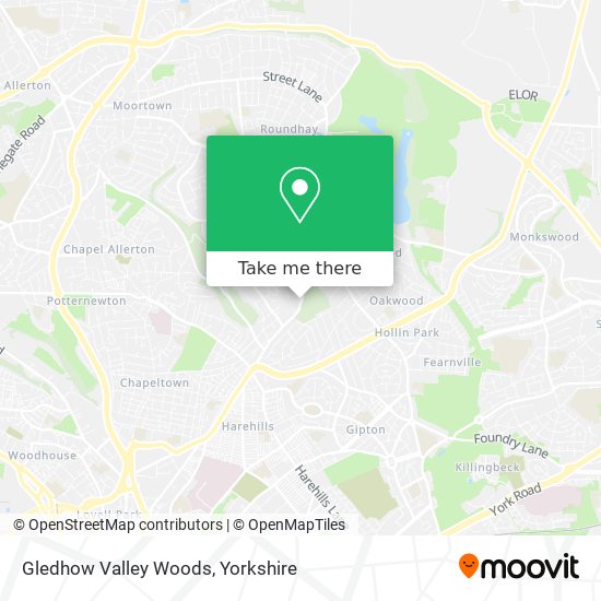 Gledhow Valley Woods map