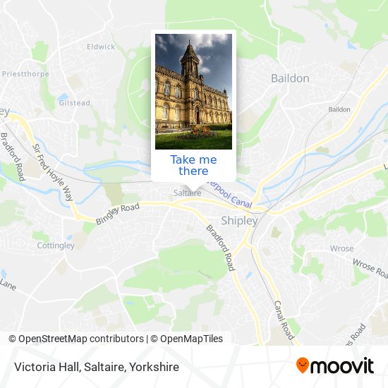Victoria Hall, Saltaire map