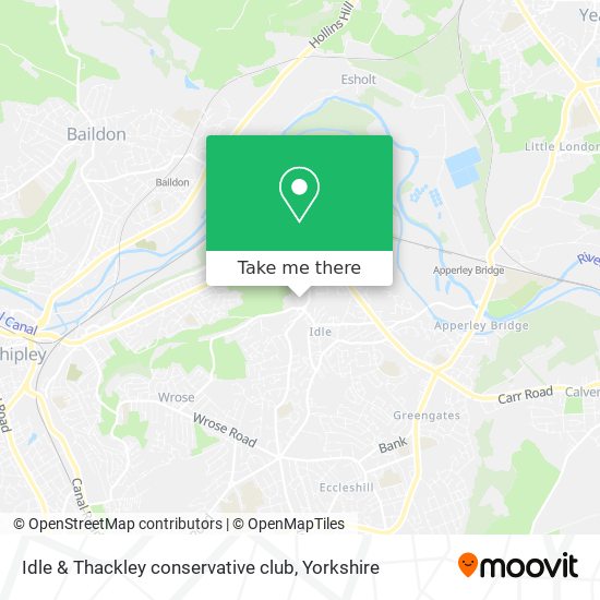 Idle & Thackley conservative club map