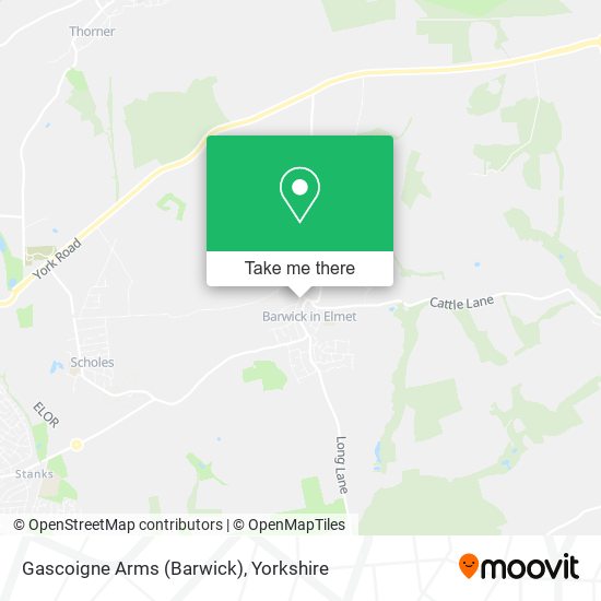 Gascoigne Arms (Barwick) map