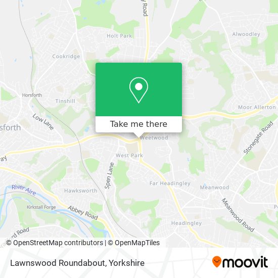 Lawnswood Roundabout map