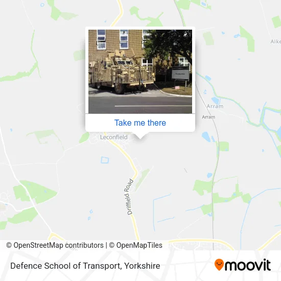 Defence School of Transport map