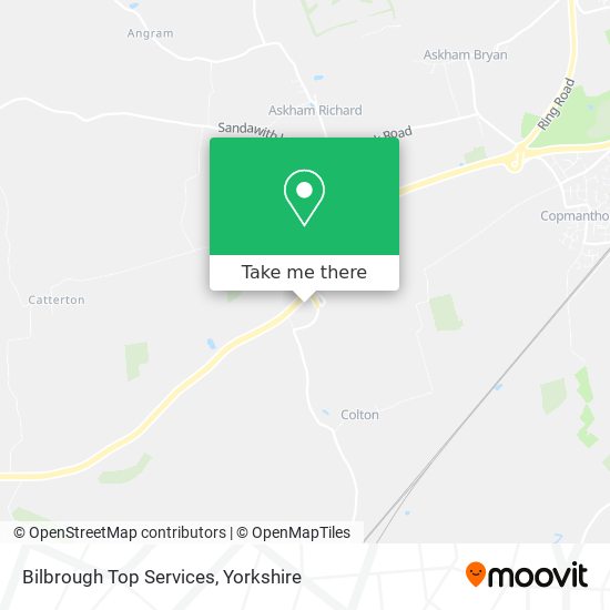 Bilbrough Top Services map