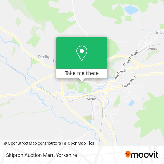 Skipton Auction Mart map