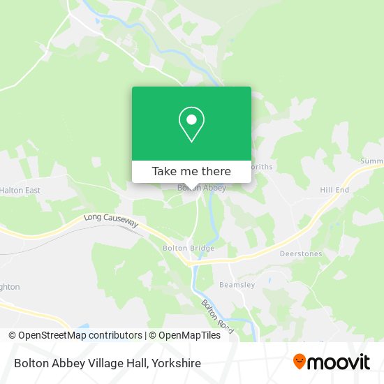 Bolton Abbey Village Hall map