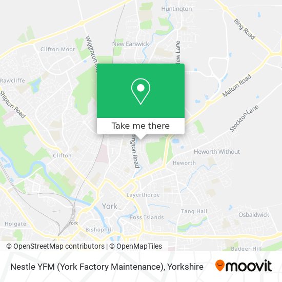 Nestle YFM (York Factory Maintenance) map