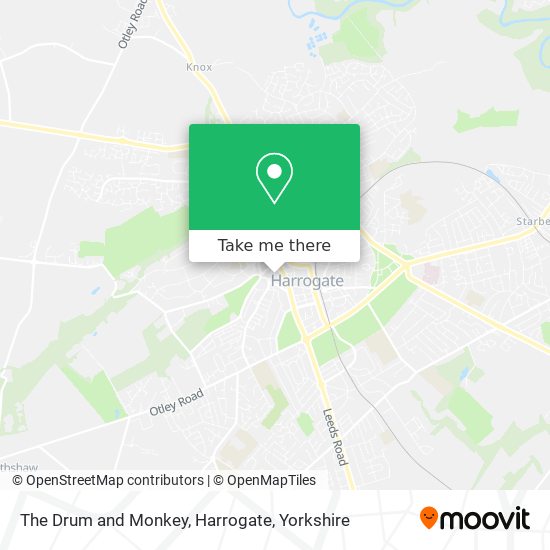 The Drum and Monkey, Harrogate map