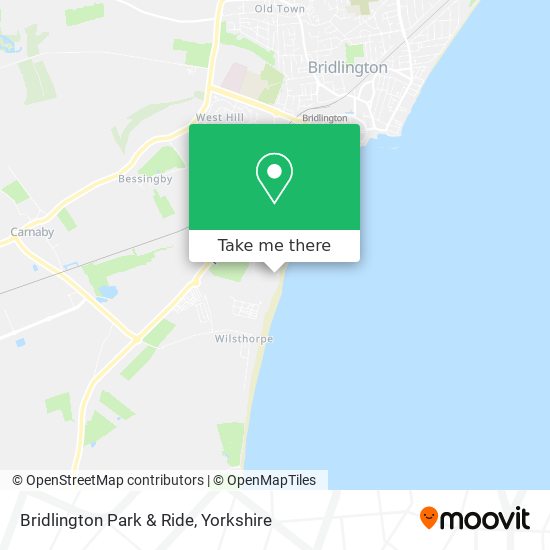 Bridlington Park & Ride map