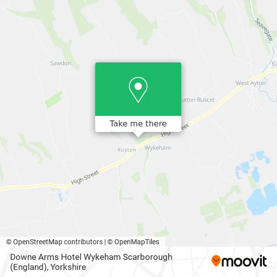 Downe Arms Hotel Wykeham Scarborough (England) map