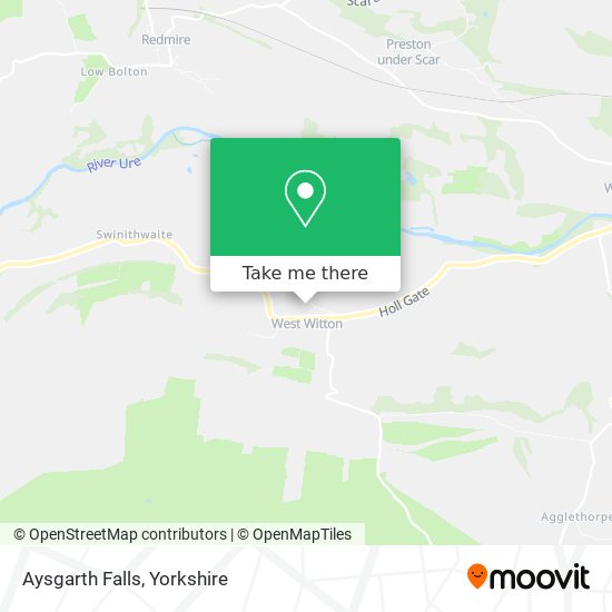 Aysgarth Falls map