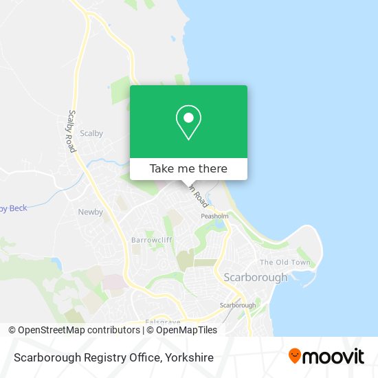 Scarborough Registry Office map