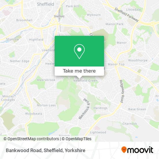 Bankwood Road, Sheffield map