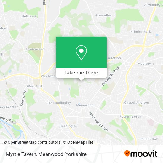 Myrtle Tavern, Meanwood map