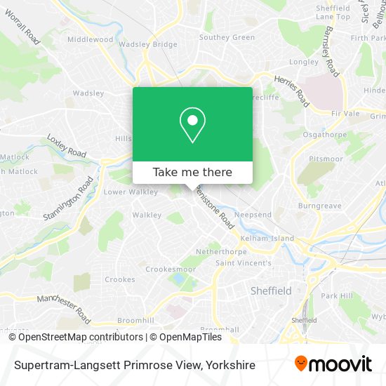 Supertram-Langsett Primrose View map