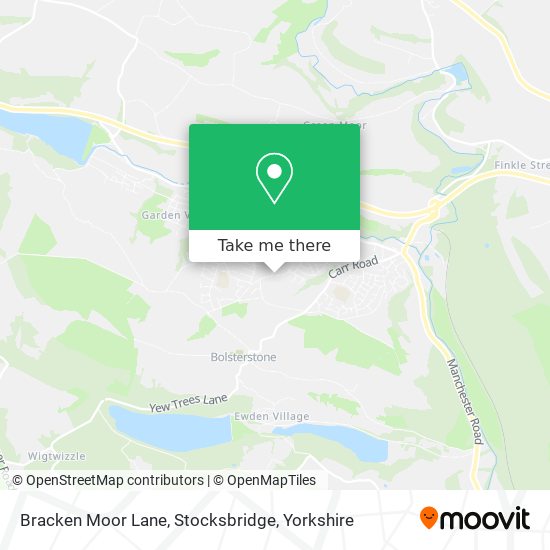 Bracken Moor Lane, Stocksbridge map