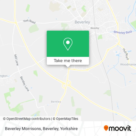 Beverley Morrisons, Beverley map