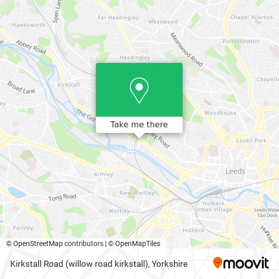Kirkstall Road (willow road kirkstall) map