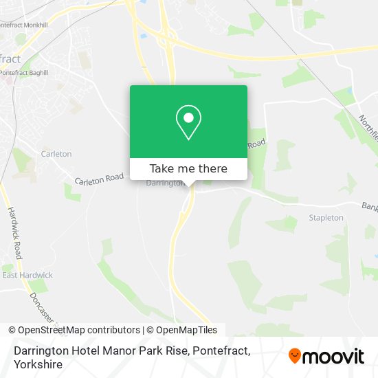 Darrington Hotel Manor Park Rise, Pontefract map