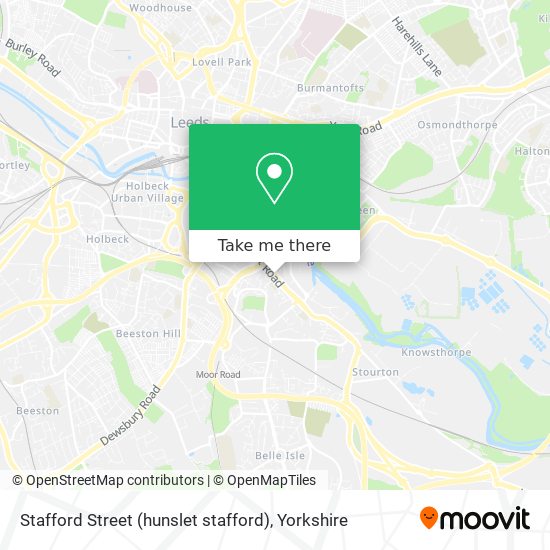 Stafford Street (hunslet stafford) map