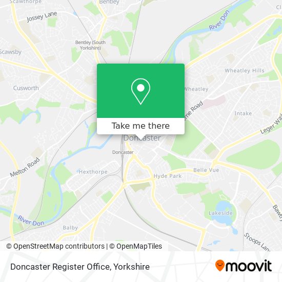 Doncaster Register Office map