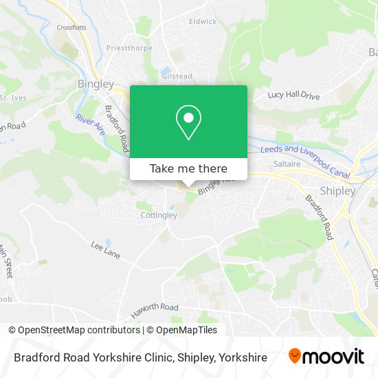 Bradford Road Yorkshire Clinic, Shipley map