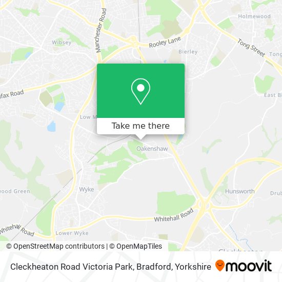 Cleckheaton Road Victoria Park, Bradford map
