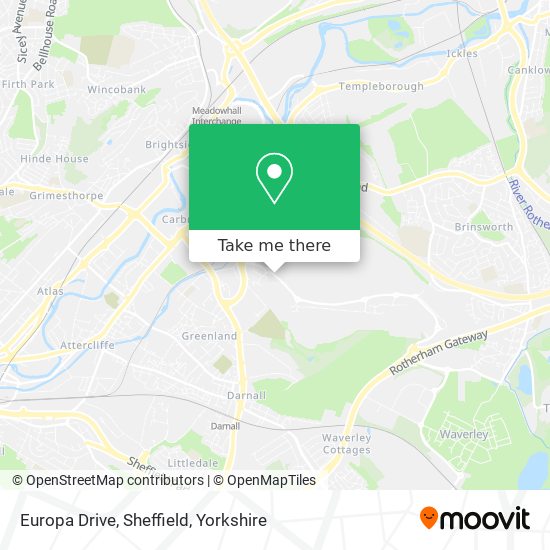 Europa Drive, Sheffield map