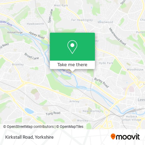 Kirkstall Road map