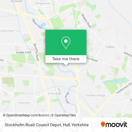 Stockholm Road Council Depot, Hull map