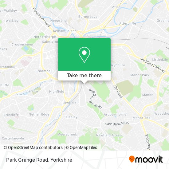 Park Grange Road map