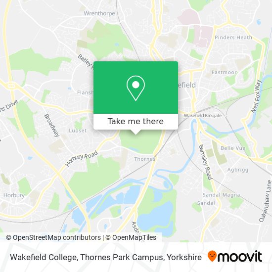 Wakefield College, Thornes Park Campus map