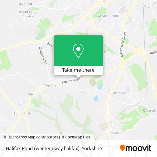 Halifax Road (western way halifax) map