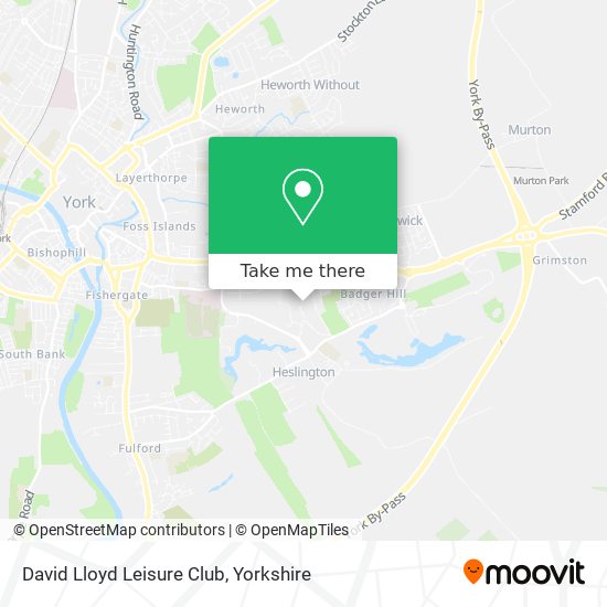 David Lloyd Leisure Club map