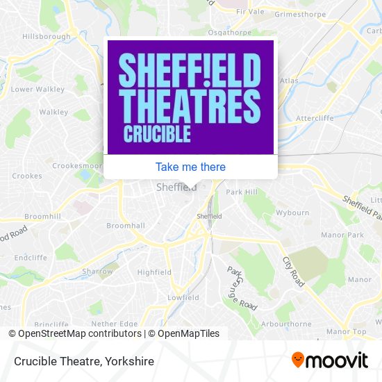 Crucible Theatre map