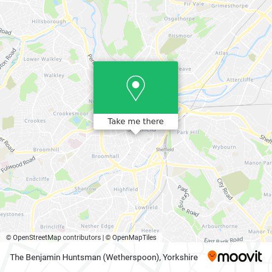 The Benjamin Huntsman (Wetherspoon) map