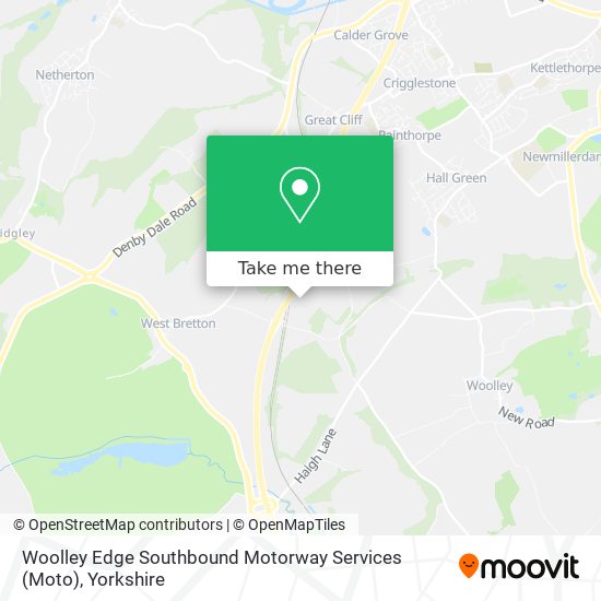 Woolley Edge Southbound Motorway Services map