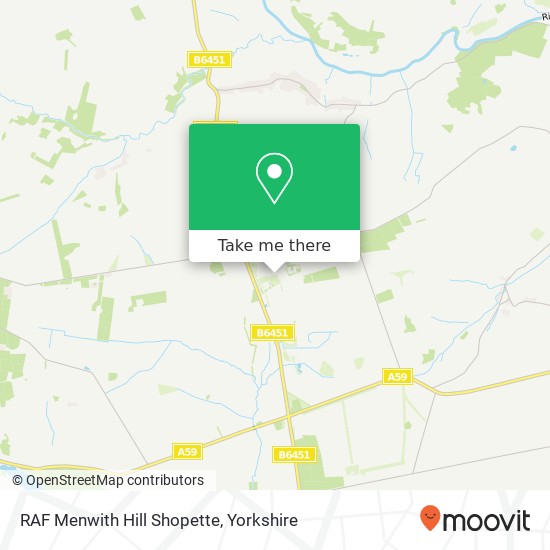 RAF Menwith Hill Shopette map