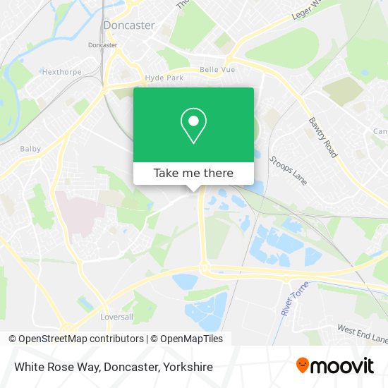 White Rose Way, Doncaster map