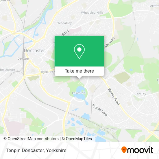 Tenpin Doncaster map